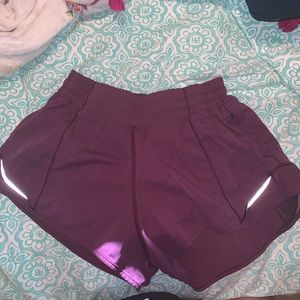 dark cherry lululemon shorts